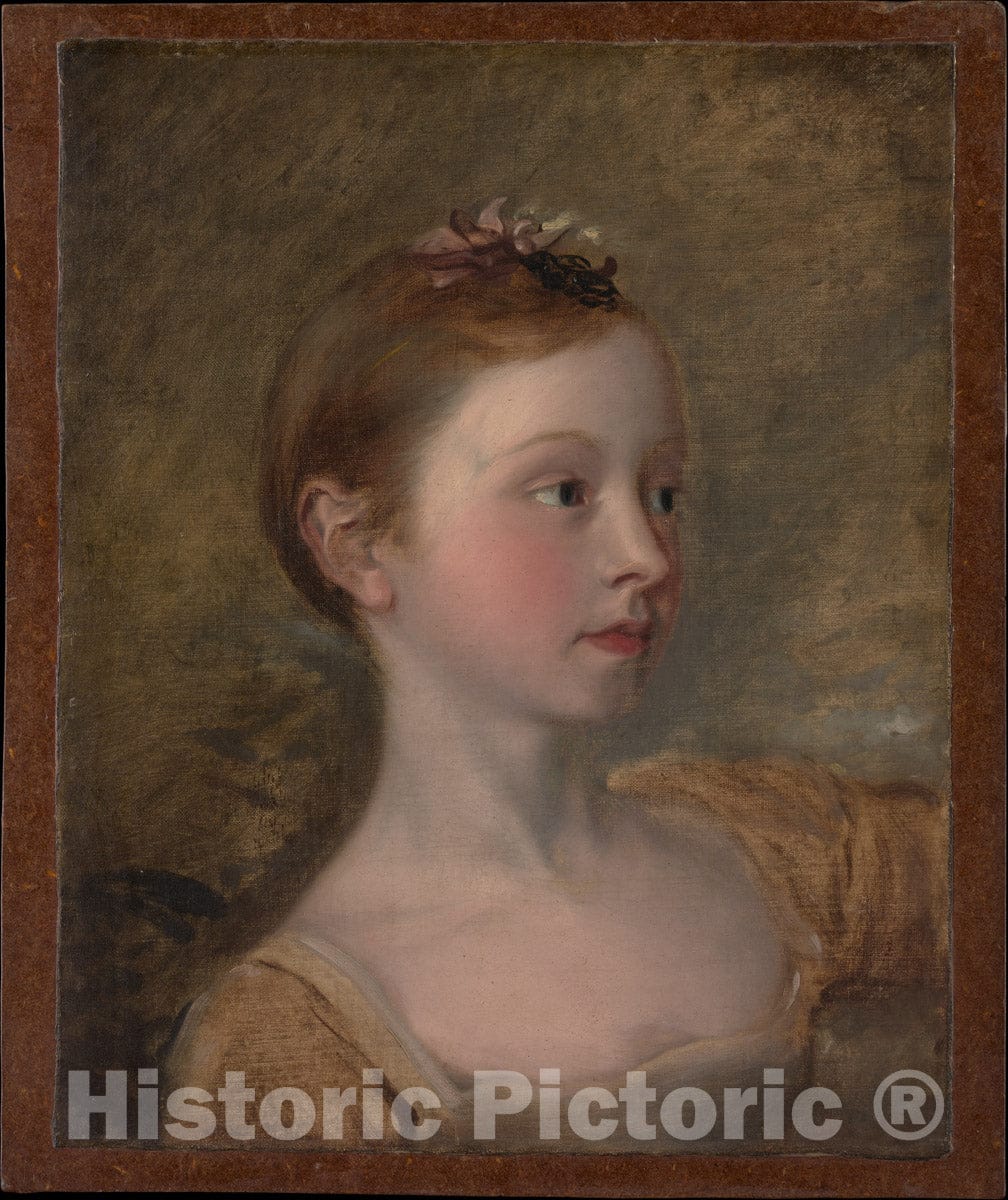 Art Print : Copy After Thomas Gainsborough - The Painter's Daughter Mary (1750–1826) : Vintage Wall Art