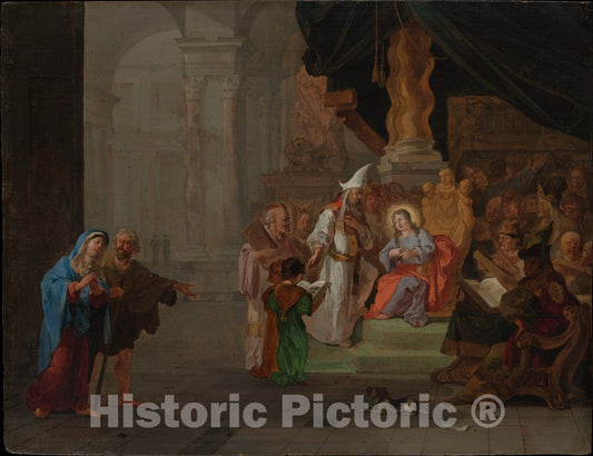 Art Print : Abraham Hondius - Christ Among The Doctors : Vintage Wall Art