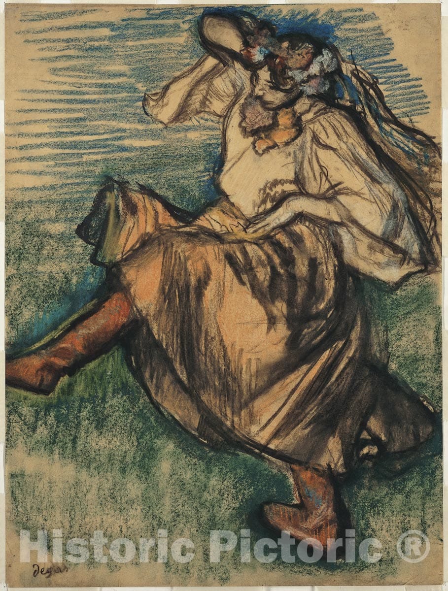 Art Print : Edgar Degas - Russian Dancer : Vintage Wall Art