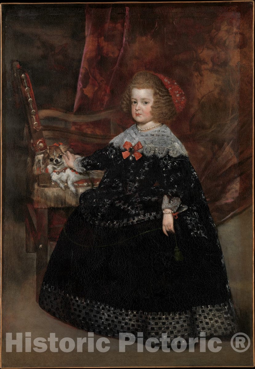 Art Print : Juan Bautista Martínez del Mazo - María Teresa (1638–1683), Infanta of Spain : Vintage Wall Art