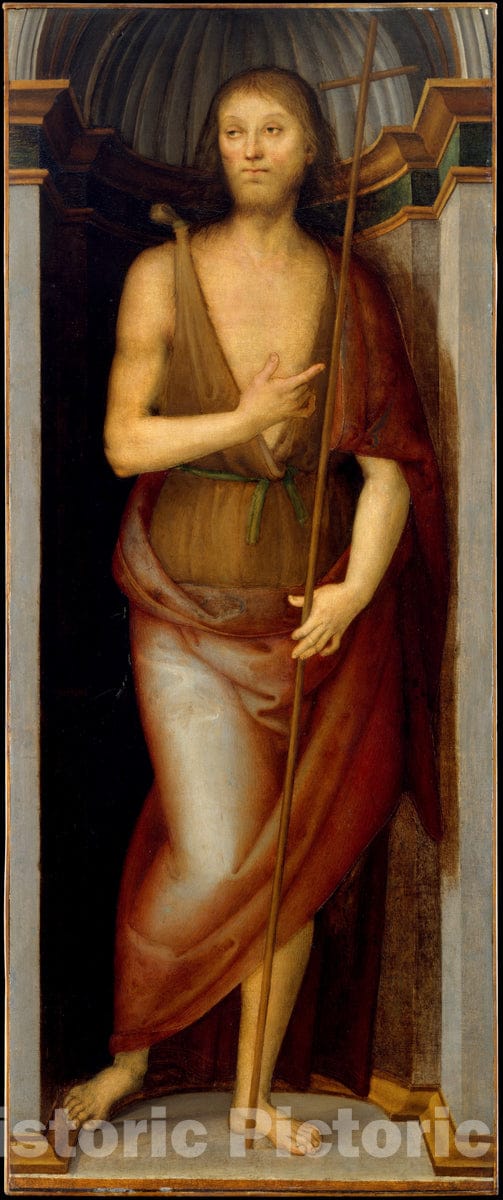 Art Print : Perugino (Pietro di Cristoforo Vannucci) - Saint John The Baptist