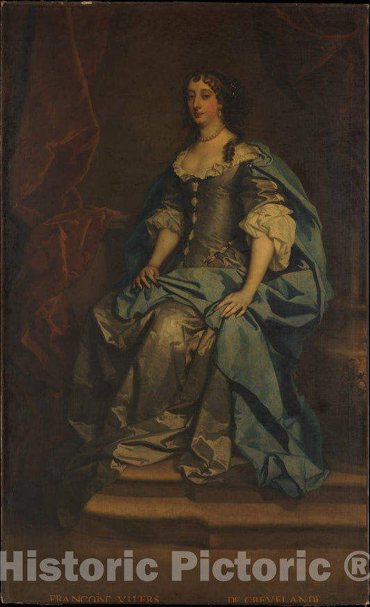 Art Print : Workshop of Sir Peter Lely - Barbara Villiers (1640–1709), Duchess of Cleveland : Vintage Wall Art