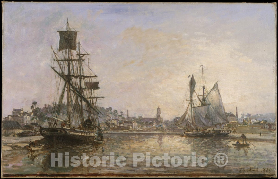 Art Print : Johan Barthold Jongkind - Honfleur : Vintage Wall Art