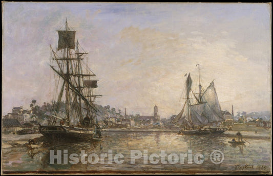 Art Print : Johan Barthold Jongkind - Honfleur : Vintage Wall Art