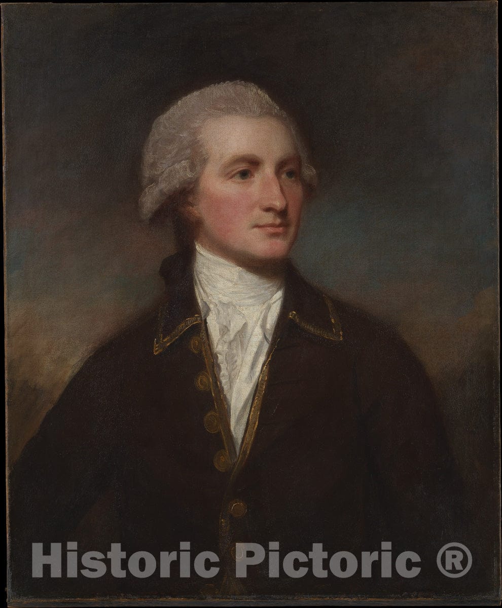 Art Print : George Romney - Portrait of a Man : Vintage Wall Art