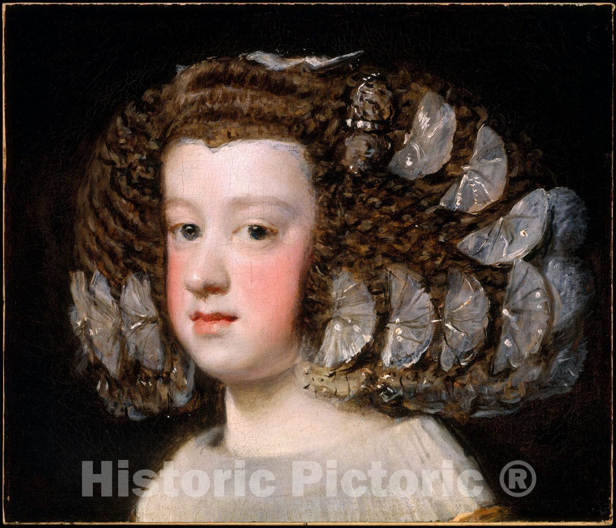 Art Print : Velázquez (Diego Rodríguez de Silva y Velázquez) - María Teresa (1638–1683), Infanta of Spain : Vintage Wall Art