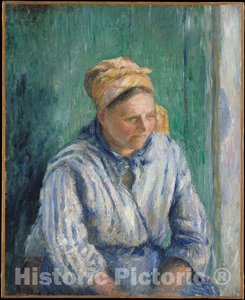 Art Print : Camille Pissarro - Washerwoman, Study : Vintage Wall Art