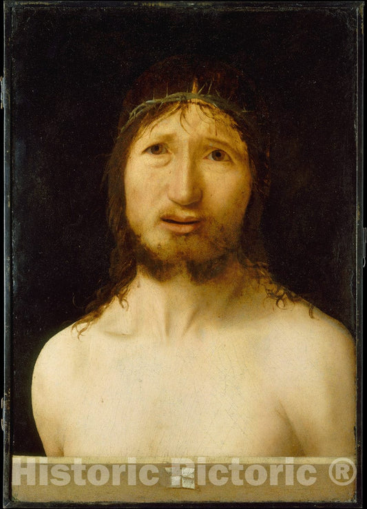 Art Print : Antonello da Messina (Antonello di Giovanni d'Antonio) - Christ Crowned with Thorns : Vintage Wall Art