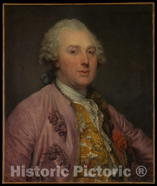 Art Print : Jean-Baptiste Greuze - Charles Claude de Flahaut (1730–1809), Comte d'Angiviller : Vintage Wall Art
