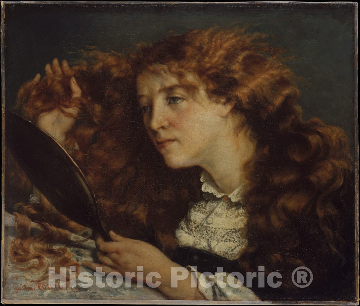 Art Print : Gustave Courbet - Jo, La Belle Irlandaise : Vintage Wall Art
