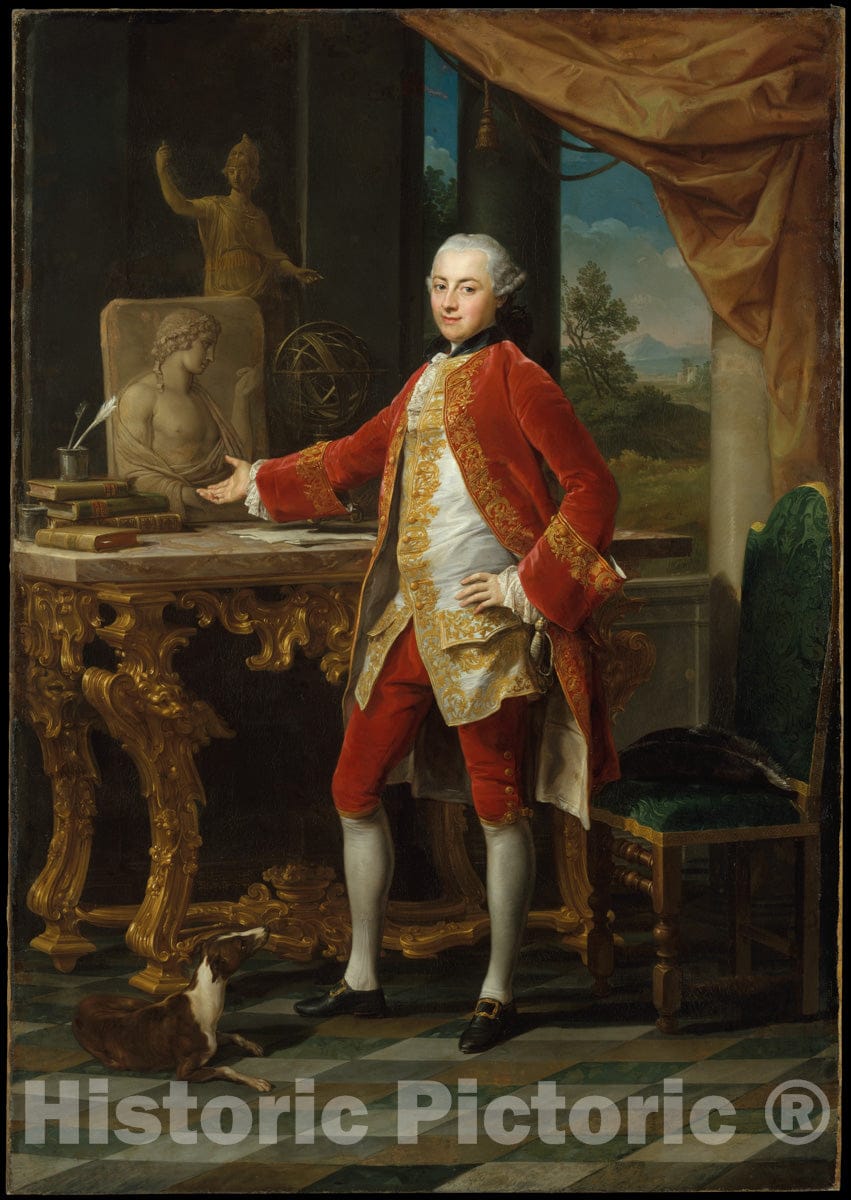 Art Print : Pompeo Batoni - Portrait of a Young Man : Vintage Wall Art