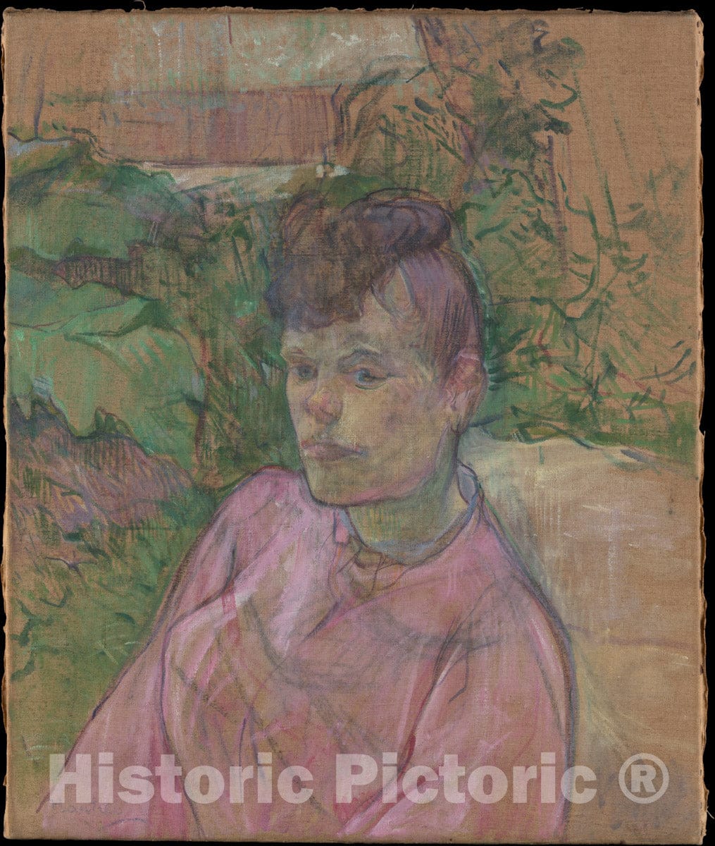 Art Print : Henri de Toulouse-Lautrec - Woman in The Garden of Monsieur Forest : Vintage Wall Art