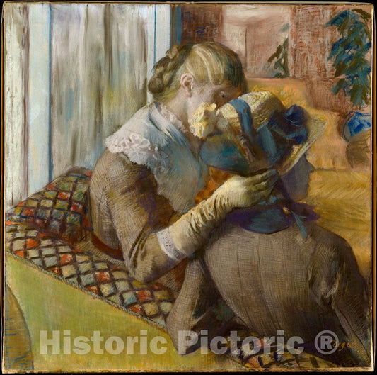 Art Print : Edgar Degas - at The Milliner's 1 : Vintage Wall Art