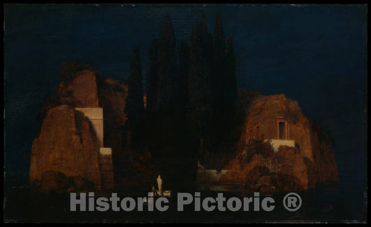 Art Print : Arnold Böcklin - Island of The Dead : Vintage Wall Art