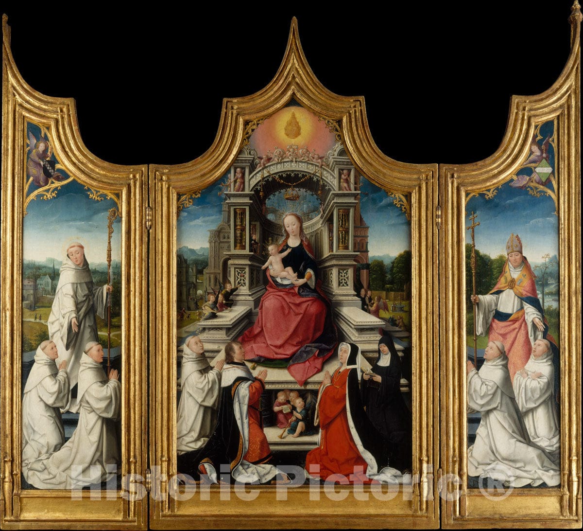 Art Print : Jean Bellegambe - The Le Cellier Altarpiece : Vintage Wall Art