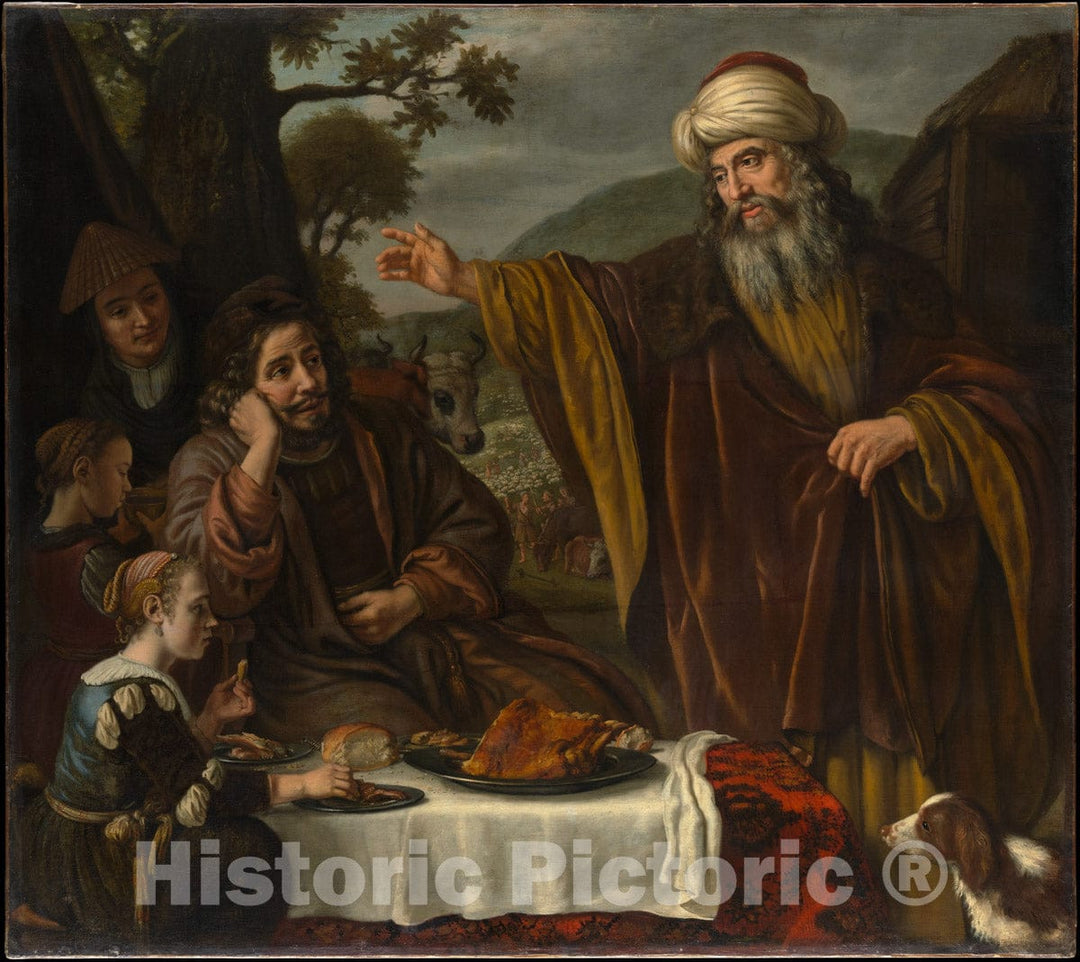 Art Print : Jan Victors - Abraham's Parting from The Family of Lot : Vintage Wall Art