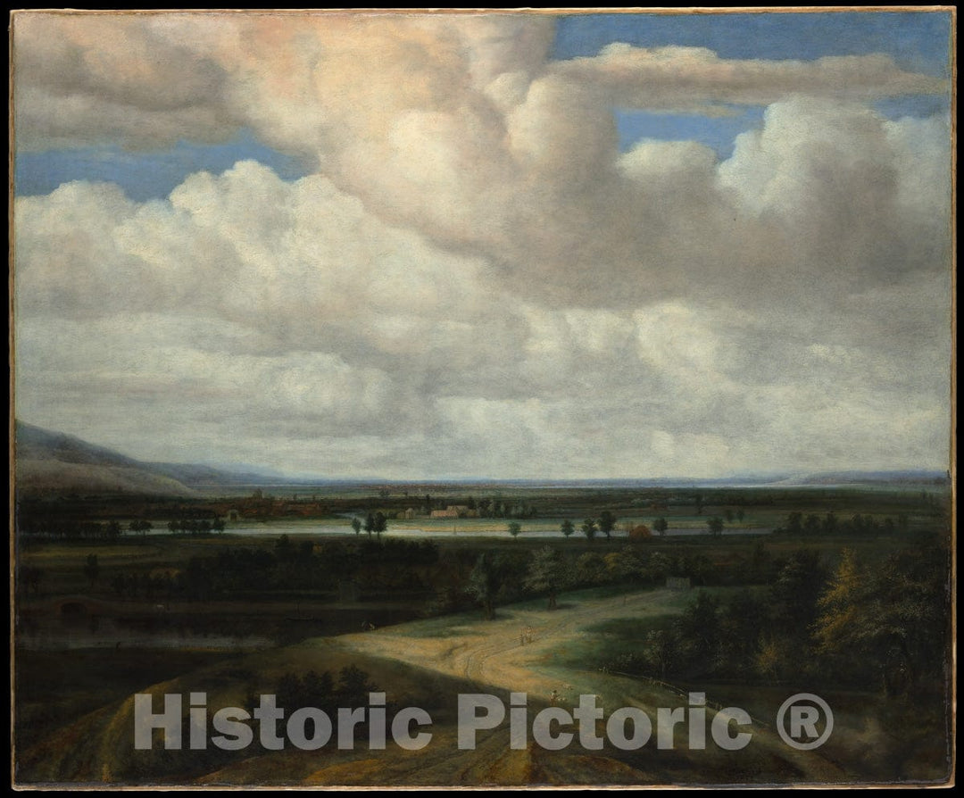 Art Print : Philips Koninck - A Panoramic Landscape with a Country Estate : Vintage Wall Art
