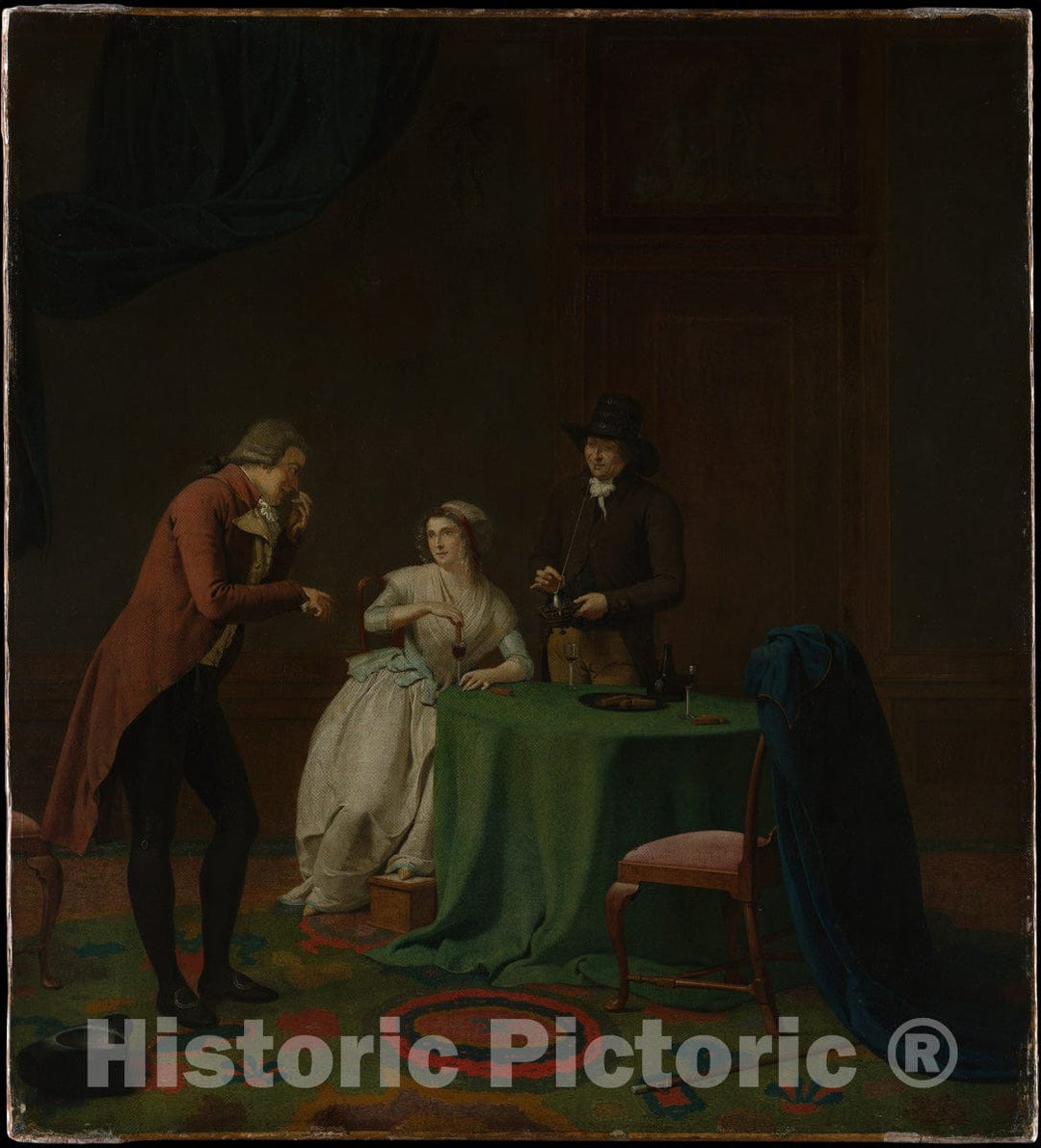 Art Print : Jan Ekels The Younger - Conversation Piece (The Sense of Smell) : Vintage Wall Art