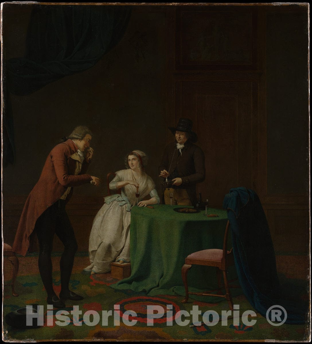 Art Print : Jan Ekels The Younger - Conversation Piece (The Sense of Smell) : Vintage Wall Art