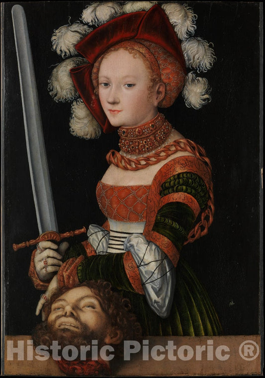 Art Print : Lucas Cranach The Elder - Judith with The Head of Holofernes : Vintage Wall Art