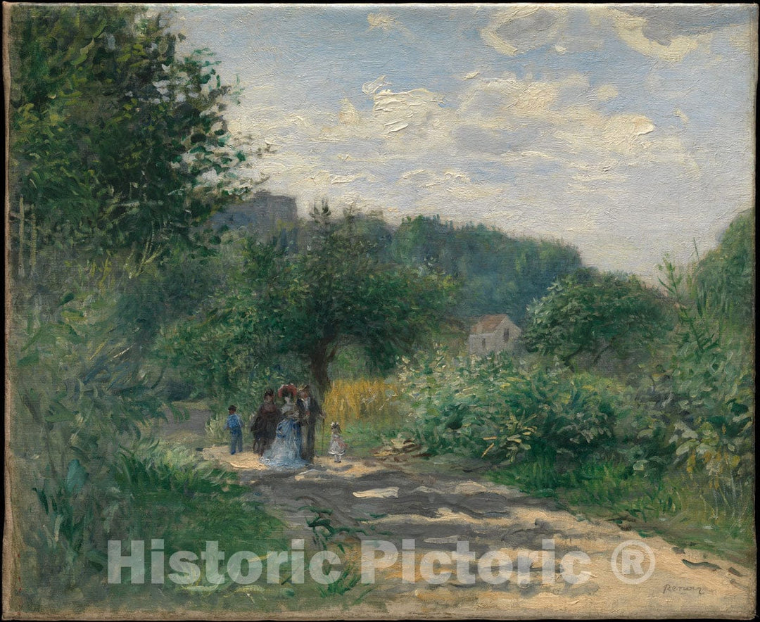Art Print : Auguste Renoir - A Road in Louveciennes : Vintage Wall Art