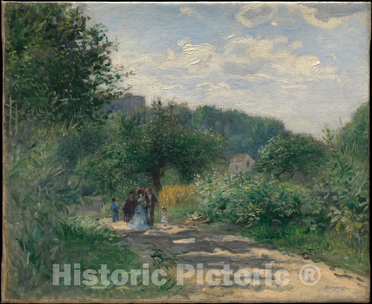 Art Print : Auguste Renoir - A Road in Louveciennes : Vintage Wall Art