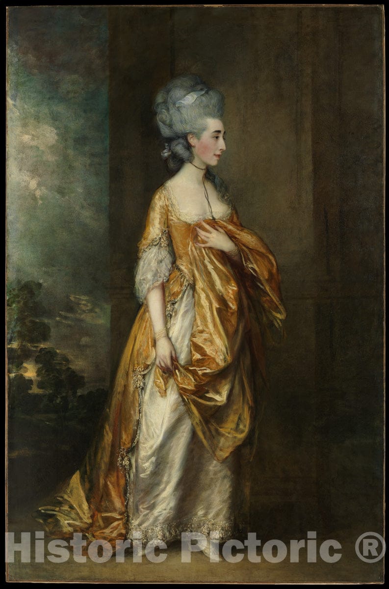 Art Print : Thomas Gainsborough - Mrs. Grace Dalrymple Elliott (1754?–1823) : Vintage Wall Art