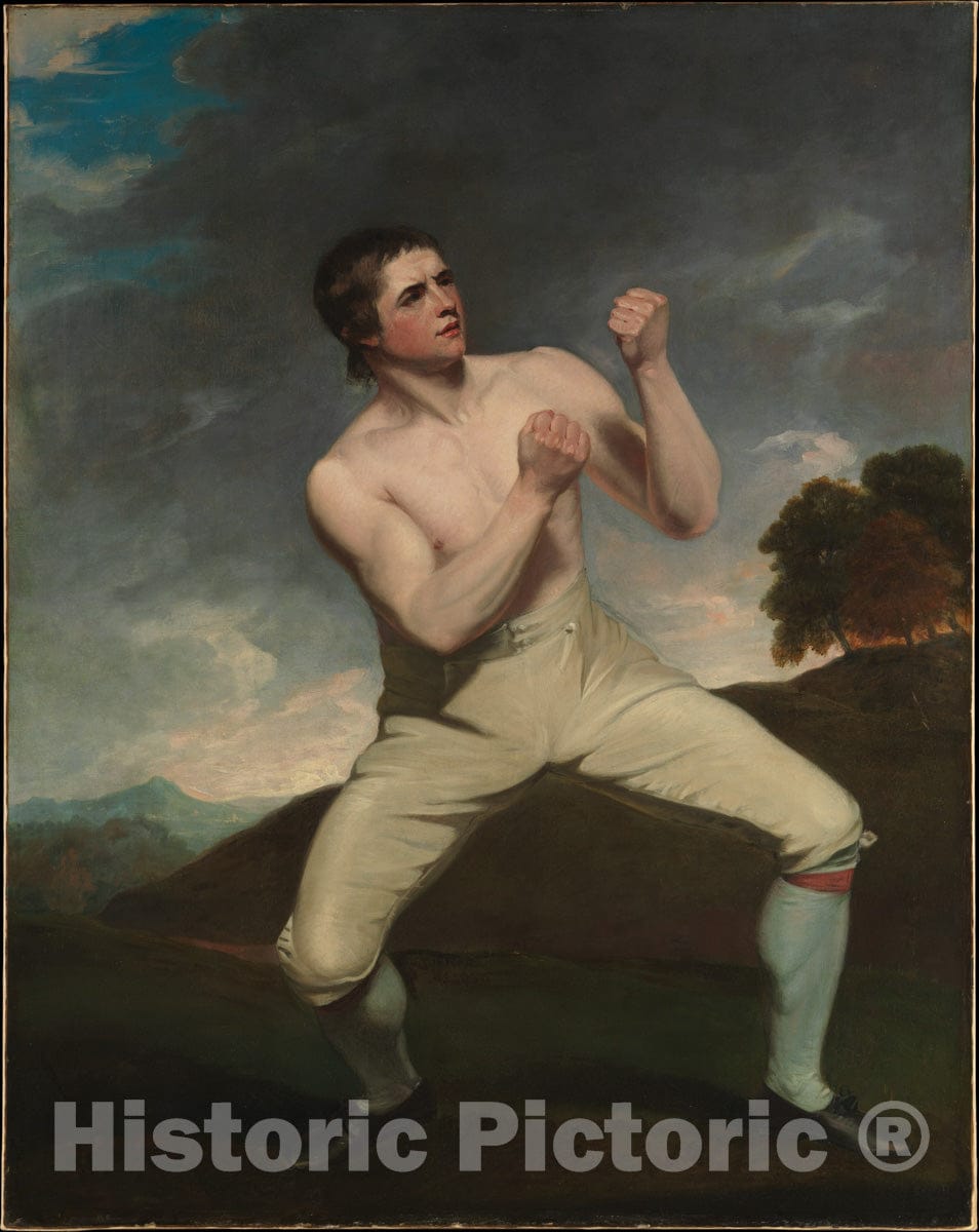 Art Print : John Hoppner - Richard Humphreys, The Boxer : Vintage Wall Art