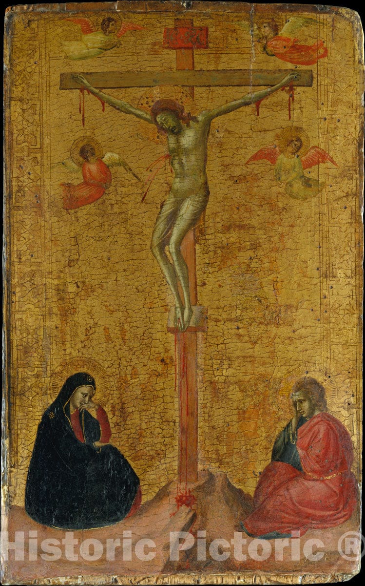 Art Print : Bernardo Daddi - The Crucifixion : Vintage Wall Art