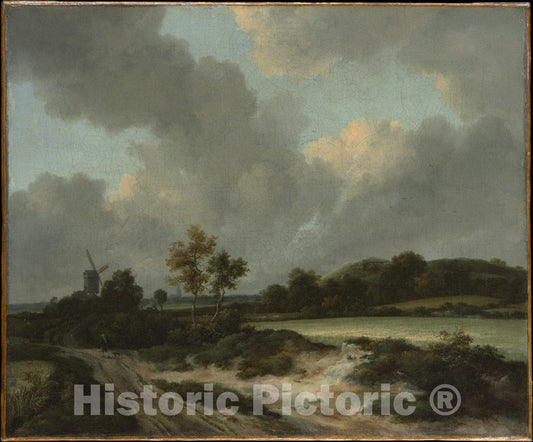 Art Print : Jacob Van Ruisdael - Grainfields : Vintage Wall Art