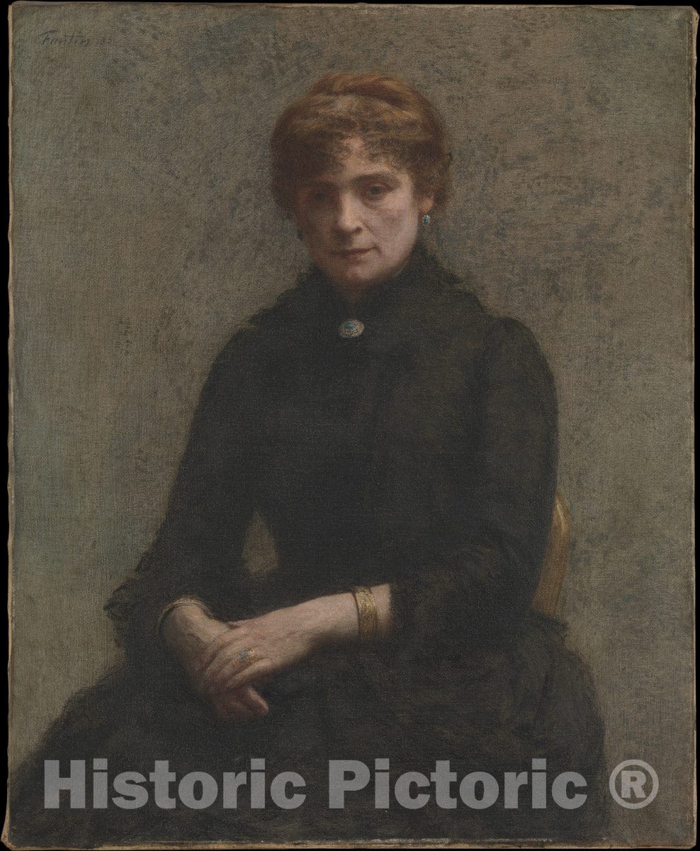 Art Print : Henri Fantin-Latour - Portrait of a Woman : Vintage Wall Art