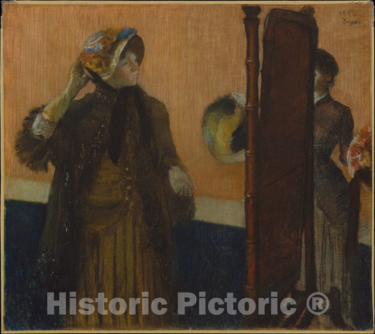 Art Print : Edgar Degas - at The Milliner's 2 : Vintage Wall Art