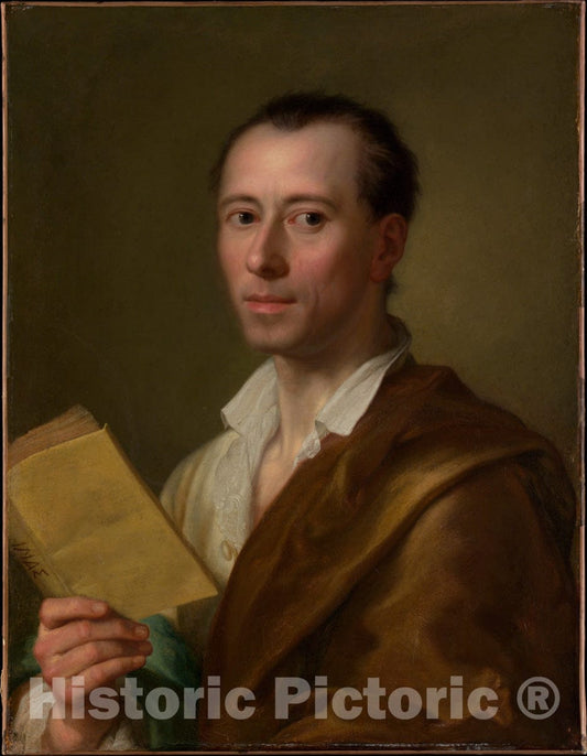 Art Print : Anton Raphael Mengs - Johann Joachim Winckelmann (1717–1768) : Vintage Wall Art