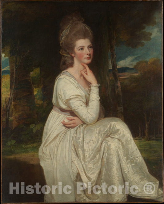 Art Print : George Romney - Lady Elizabeth Stanley (1753–1797), Countess of Derby : Vintage Wall Art