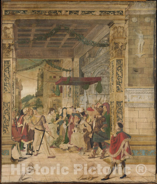 Art Print : Jörg Breu The Younger - Joseph Interpreting The Dreams of Pharaoh : Vintage Wall Art
