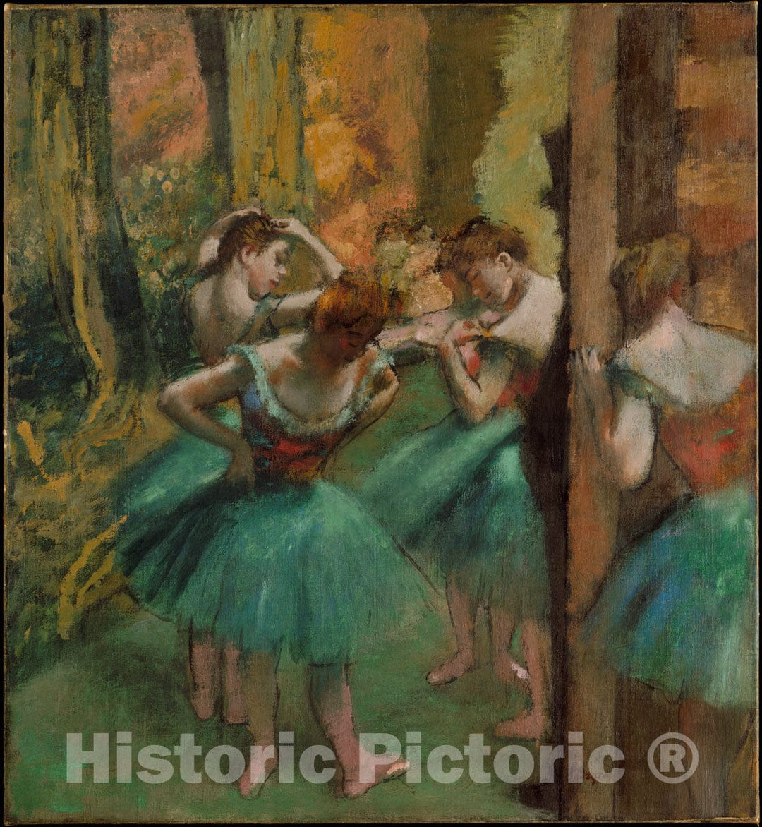Art Print : Edgar Degas - Dancers, Pink and Green : Vintage Wall Art