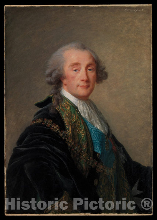 Art Print : Élisabeth Louise Vigée Le Brun - Alexandre Charles Emmanuel de Crussol-Florensac (1743–1815) : Vintage Wall Art