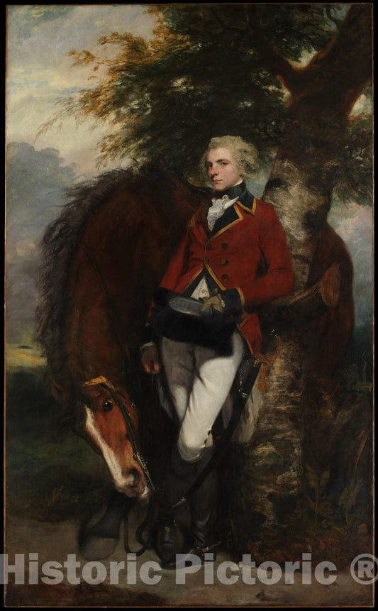 Art Print : Sir Joshua Reynolds - Captain George K. H. Coussmaker (1759–1801) : Vintage Wall Art