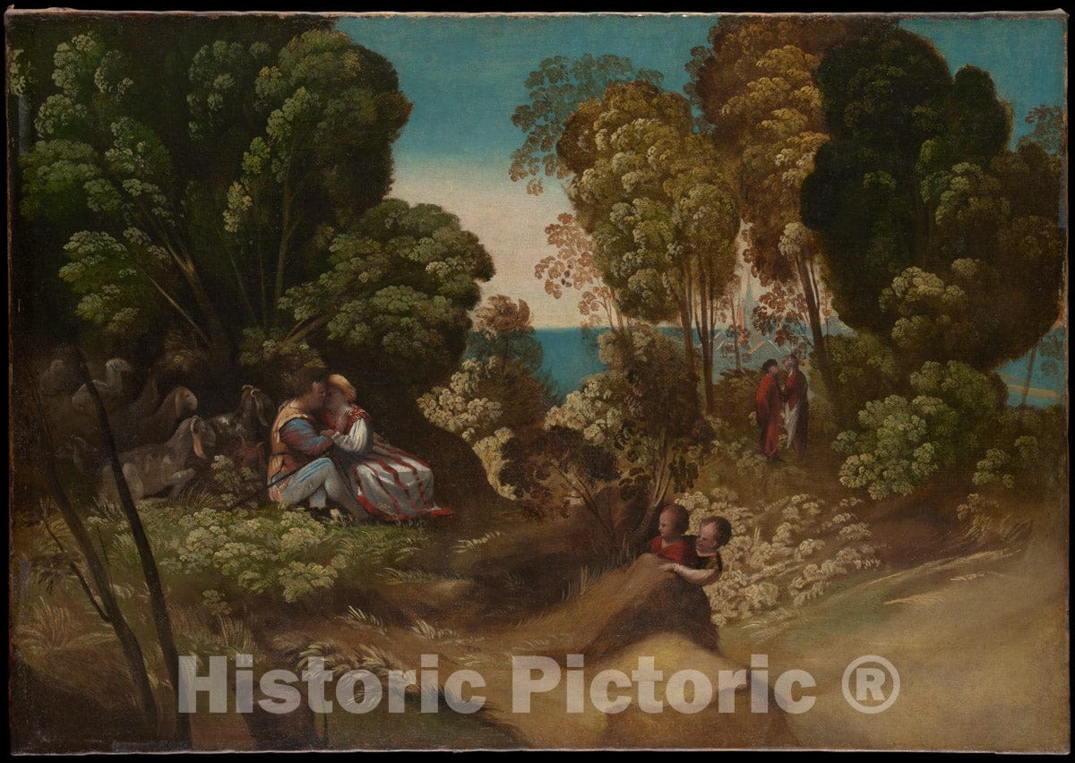Art Print : Dosso Dossi (Giovanni de Lutero) - The Three Ages of Man : Vintage Wall Art