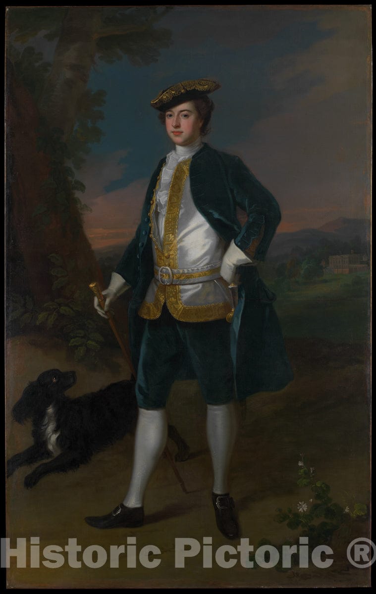 Art Print : Enoch Seeman The Younger - Sir James Dashwood (1715–1779) : Vintage Wall Art