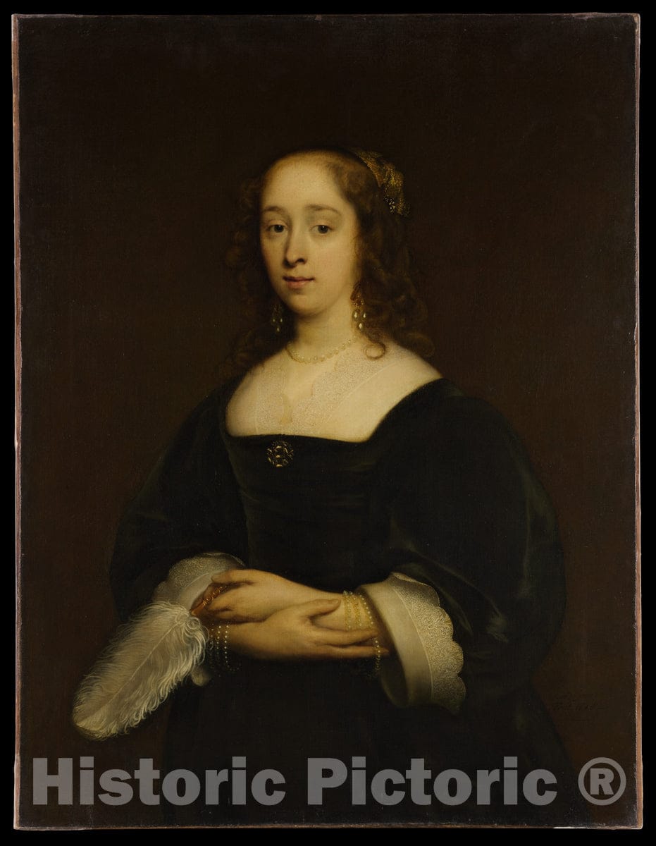 Art Print : Cornelis Jonson Van Ceulen The Elder - Portrait of a Woman : Vintage Wall Art