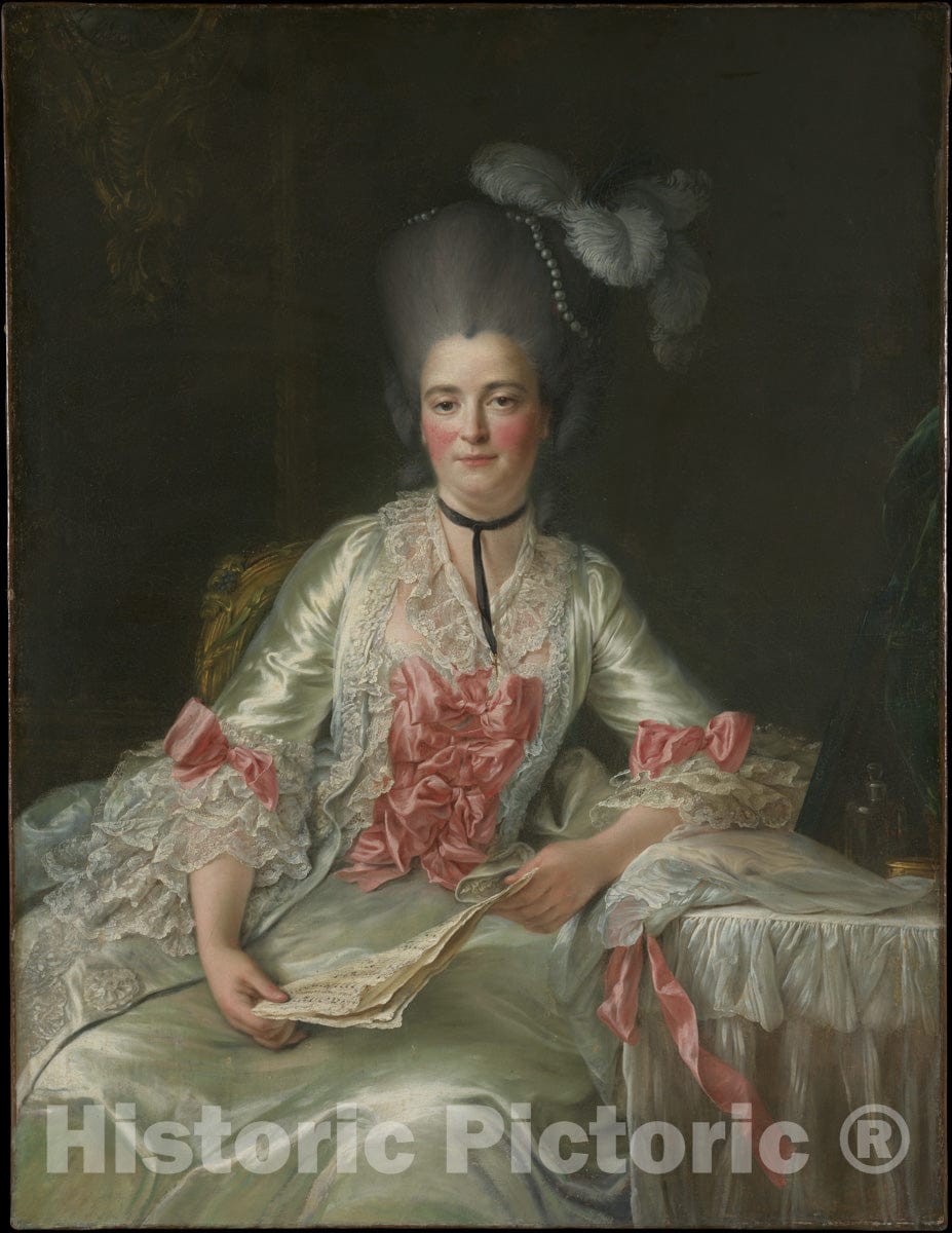 Art Print : François Hubert Drouais - Marie Rinteau, Called Mademoiselle de Verrières : Vintage Wall Art
