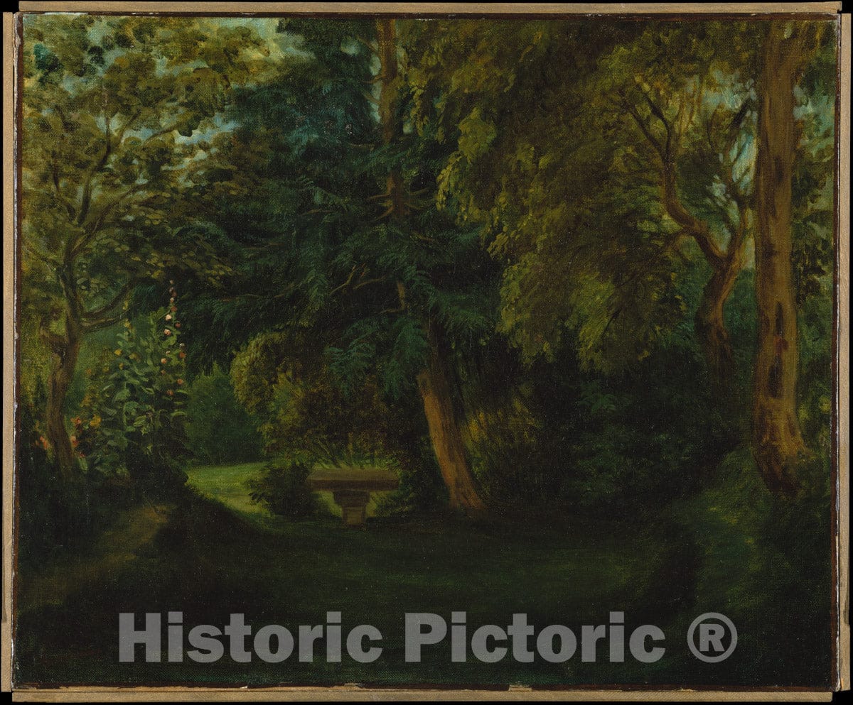 Art Print : Eugène Delacroix - George Sand's Garden at Nohant : Vintage Wall Art