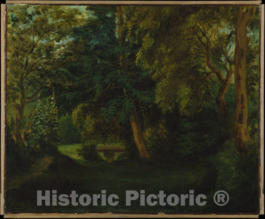 Art Print : Eugène Delacroix - George Sand's Garden at Nohant : Vintage Wall Art
