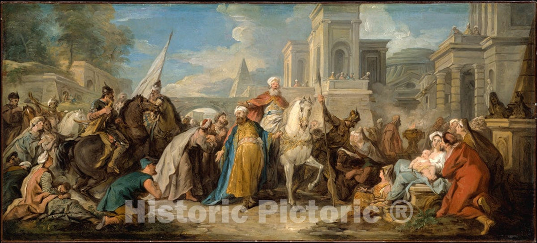 Art Print : Jean François de Troy - The Triumph of Mordecai : Vintage Wall Art