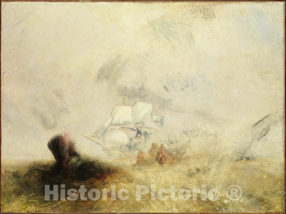 Art Print : Joseph Mallord William Turner - Whalers  v.1 : Vintage Wall Art
