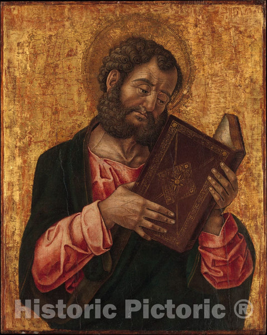 Art Print : Bartolomeo Vivarini - A Saint (Mark?) Reading : Vintage Wall Art