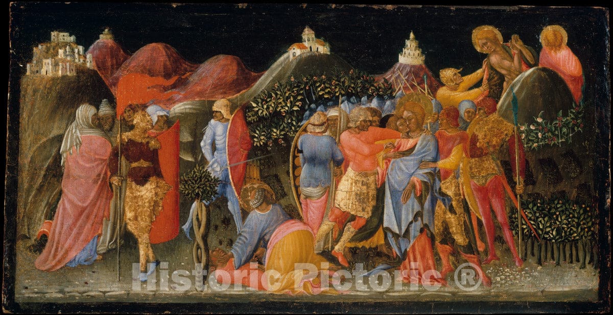 Art Print : Bartolomeo di Tommaso - The Betrayal of Christ : Vintage Wall Art