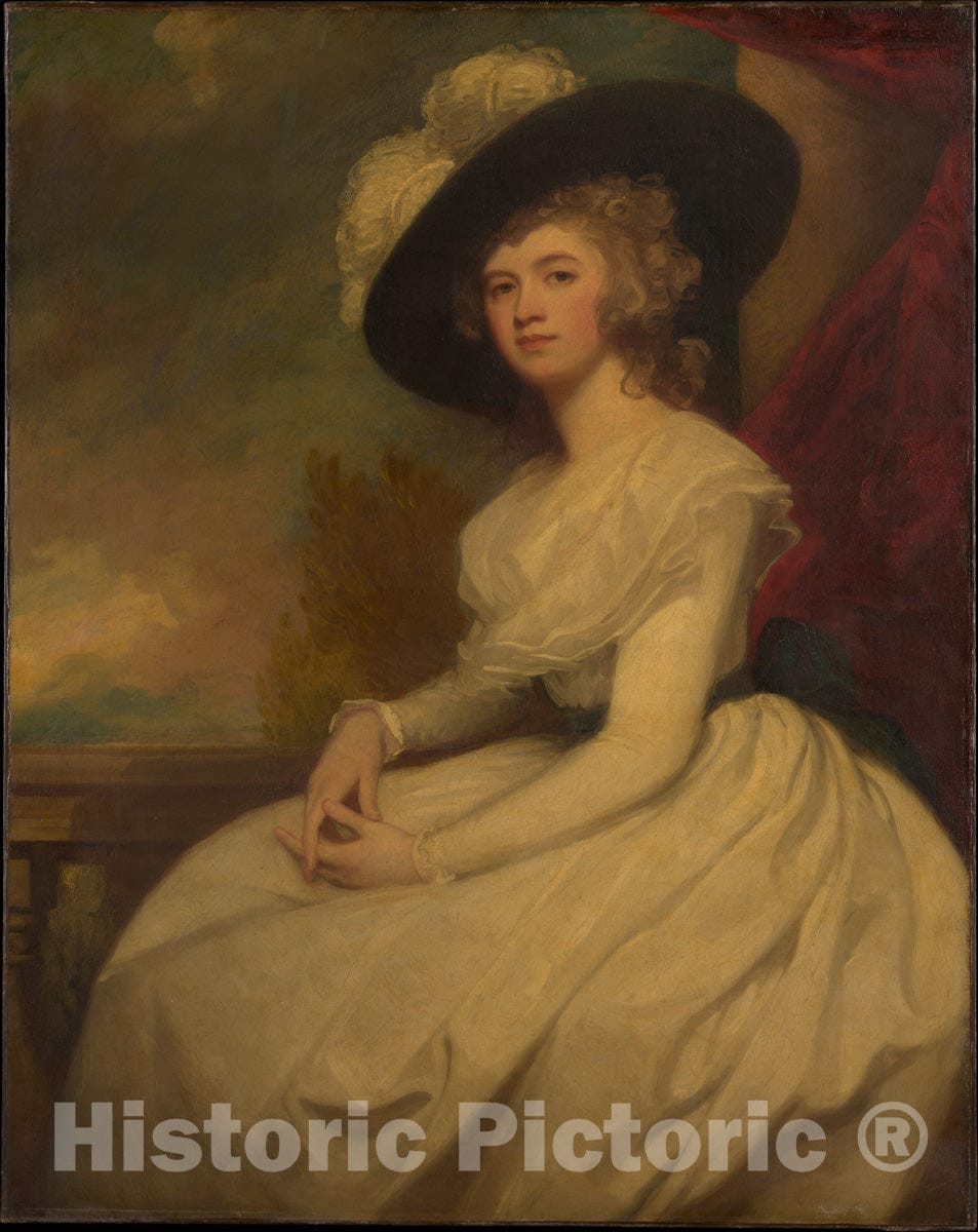 Art Print : George Romney - Mrs. Bryan Cooke (Frances Puleston, 1765–1818) : Vintage Wall Art