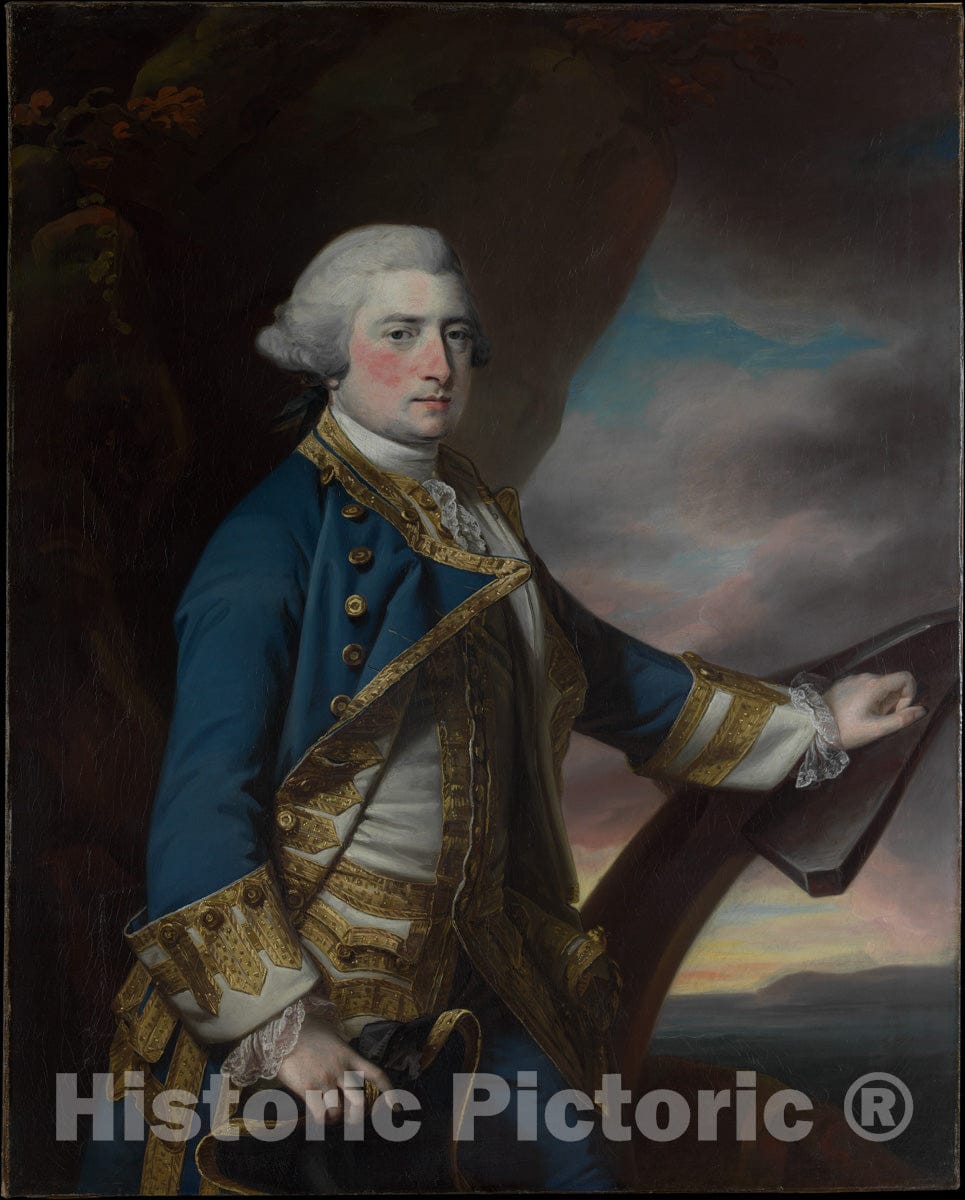 Art Print : Francis Cotes - Admiral Harry Paulet (1719/20–1794), Sixth Duke of Bolton : Vintage Wall Art